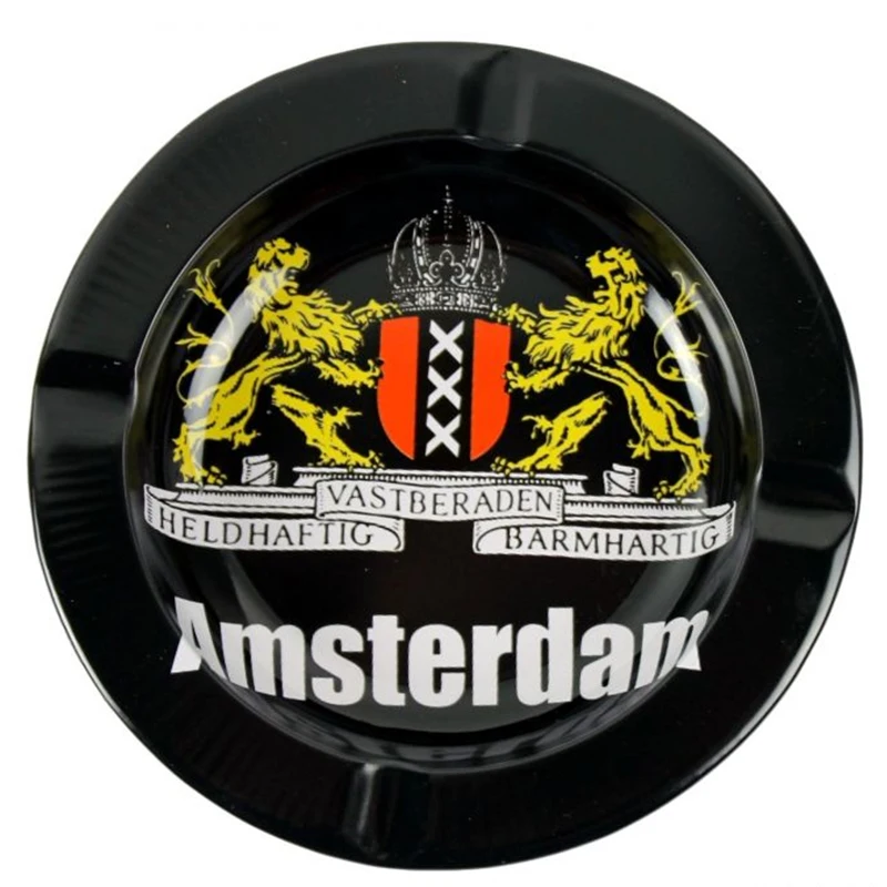 

Shiny large wholesale cheap metal ashtray cigar ash tray smoking ashtray in home hotel and office tray, Oem customized