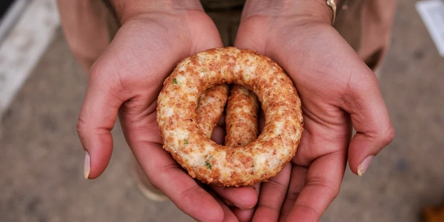 Searing gyro-style meat in a frying pan