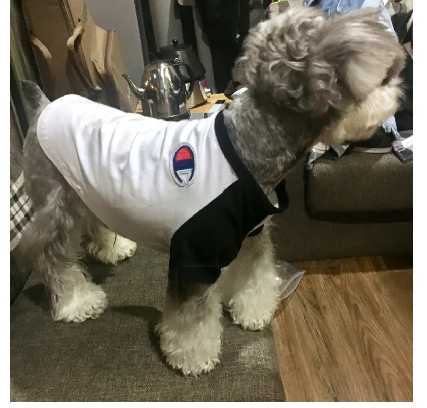 

Fashion Summer Pet Clothes Dog Cat T-shirt Shirt Teddy Bichon Schnauzer Pet Clothes
