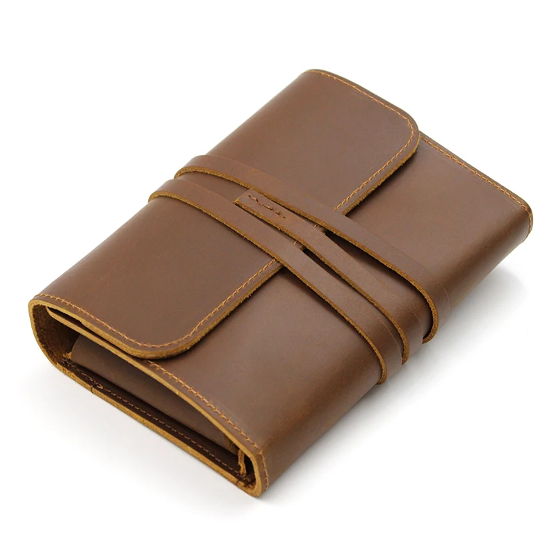 

Wholesale Cigar Holder Genuine Leather Cigar Boxes Case Travel Cigar Pouch Gift for Friend, Brown