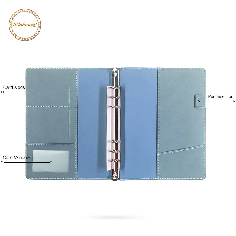 Promotion durable solid color simple style blue academic life goal planner
