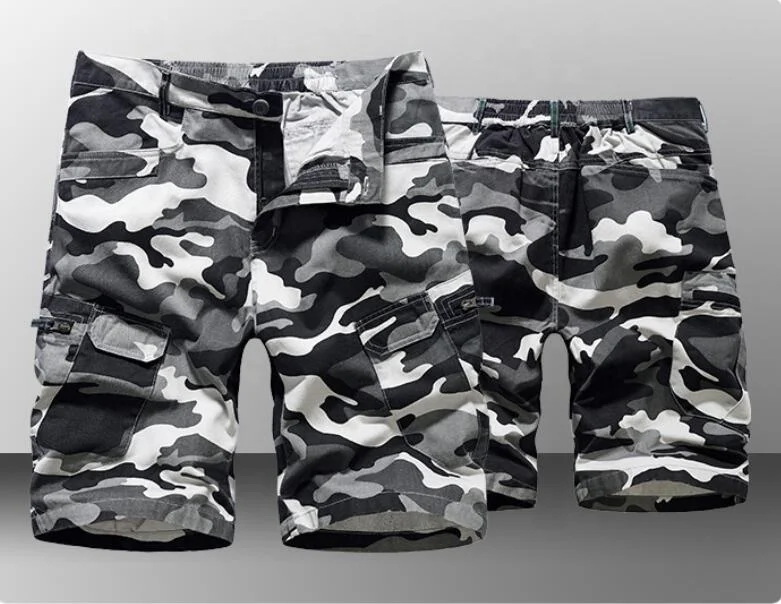 

New Men Board Shorts Regular Overalls Print Swimwear Pants Men Colorful Fashion Camouflage Shorts, Picture shows