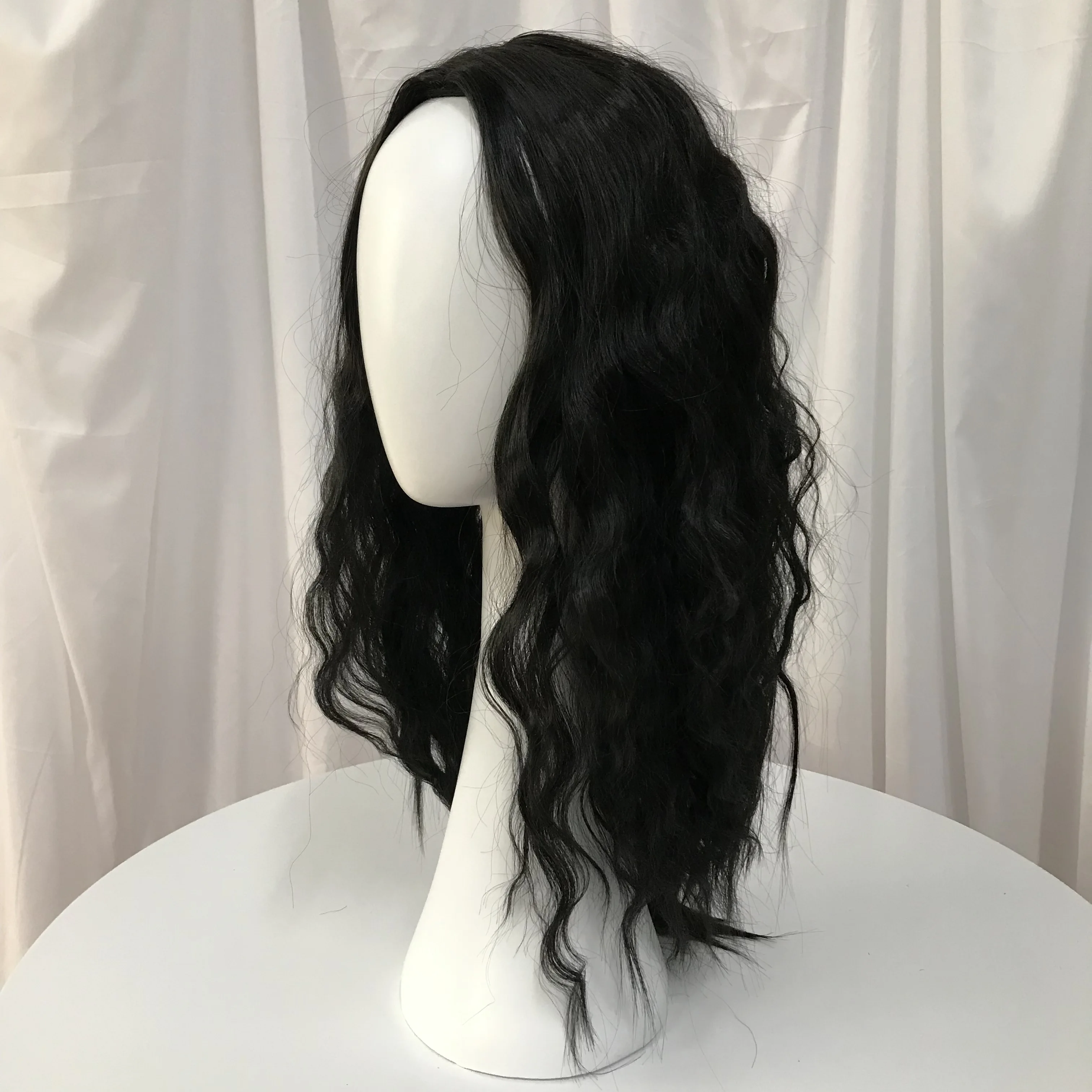 

High Quality Wholesale Cheap Loose Remy Water Wave Transparent curly Synthetic Hair Wigs Full Hd Lace for Black Women