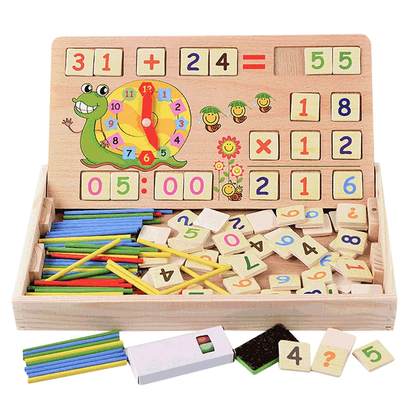 

Multi Wood Mathematics Children Wooden Counting Stick Calculation Toys Early case Educational math learning toys for kids