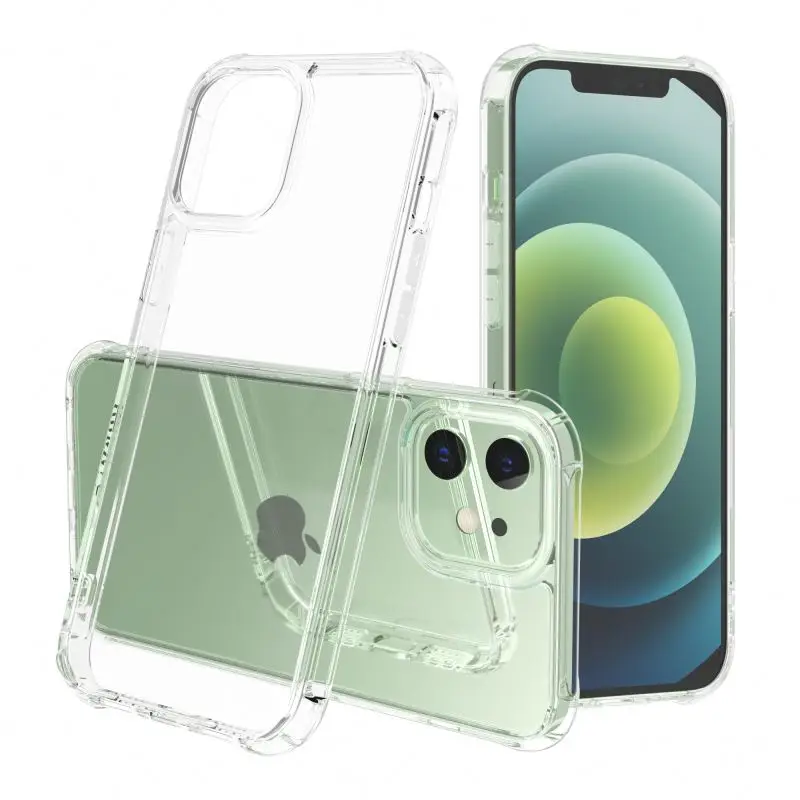 

Case For iPhone 12 pro max combine glass and TPU rubber transparent crystal Clear Custom Phone Case for iPhoneXs XS Max Xr