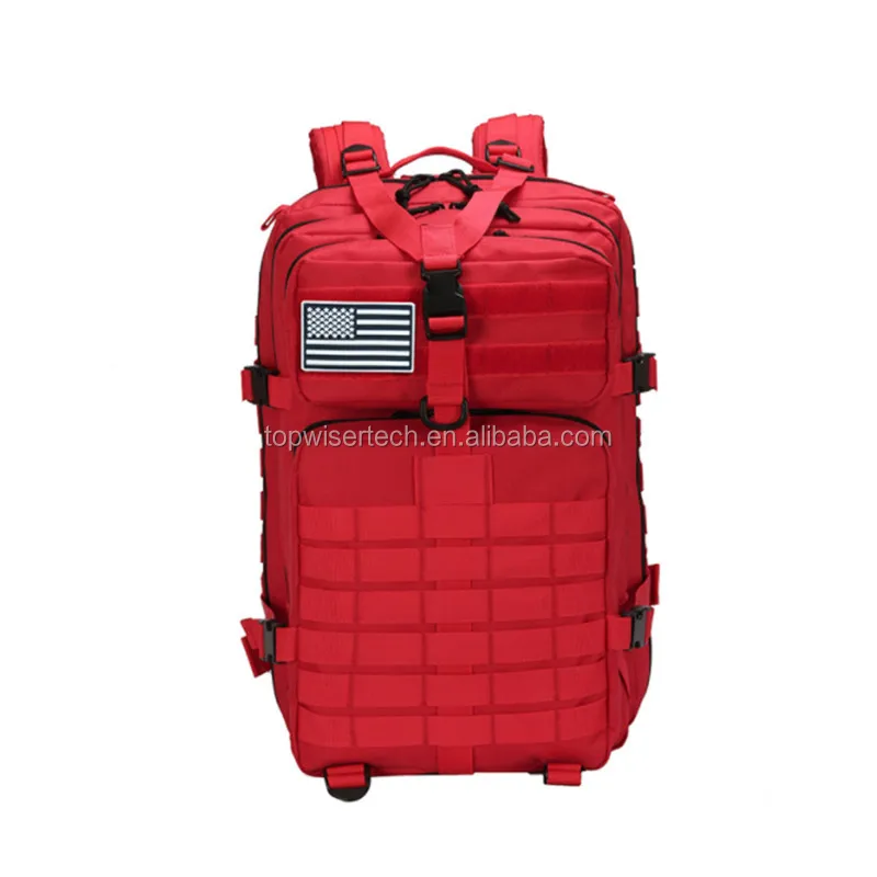 red tactical backpack