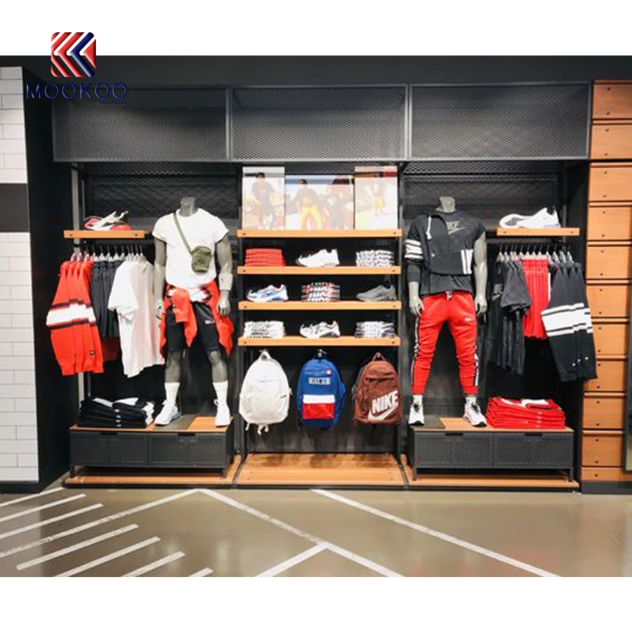 Luxury Sport Garment Store Display Furniture Cloth Display Stand Retail