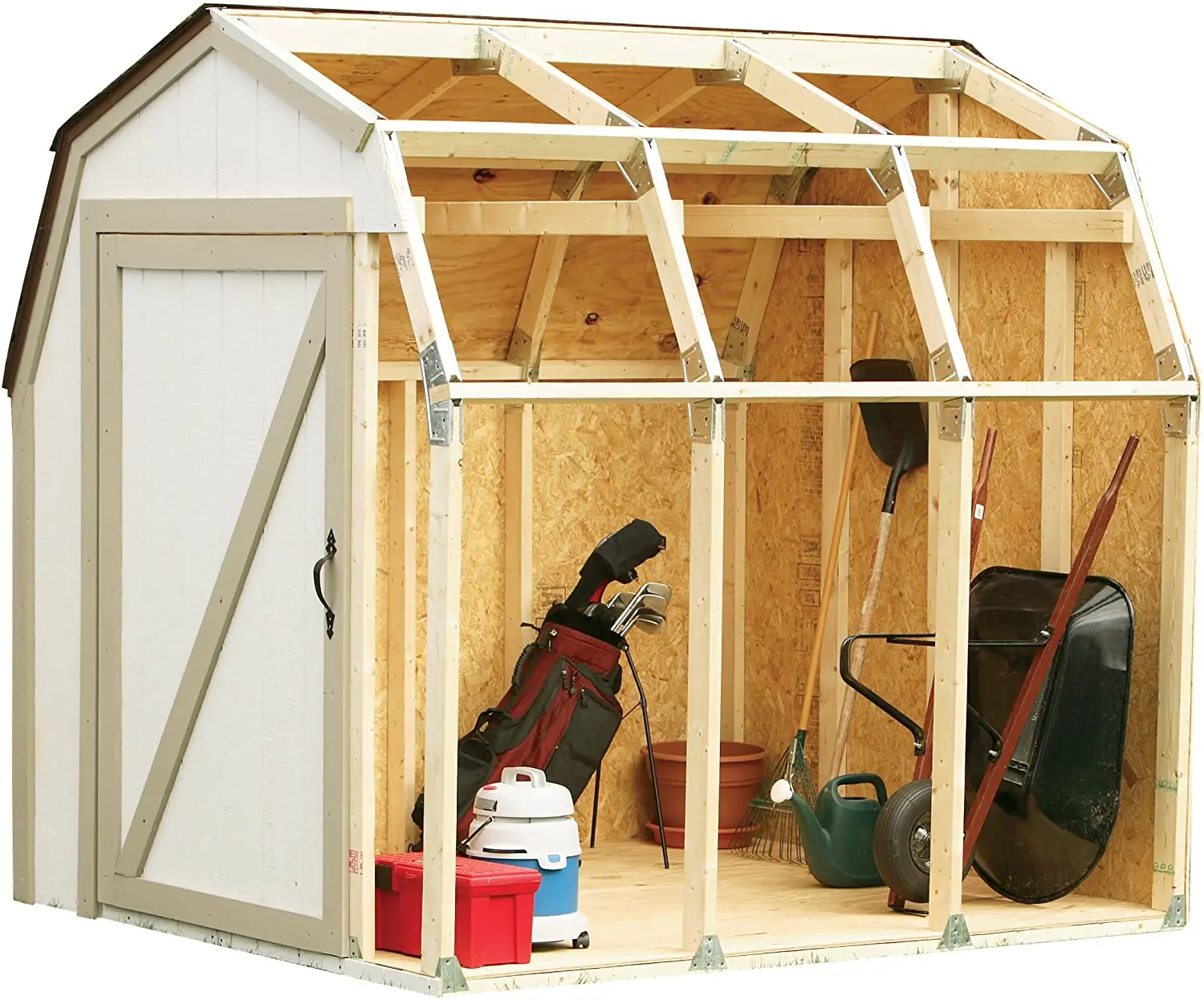 Details about   Custom Storage Shed Kit with Peak Roof DIY with Brackets Plans 