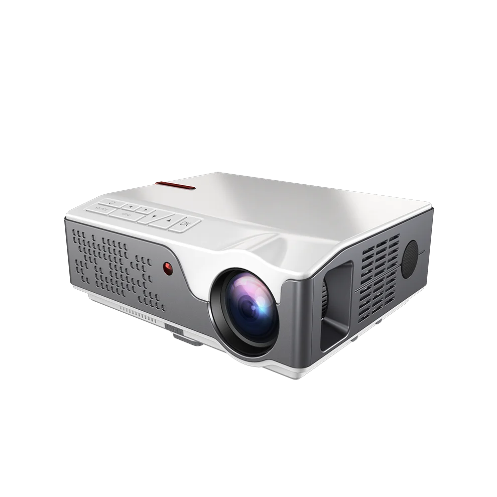 

High Lumen RD826 1080p 3800 Lumens Full Hd Movie Home Theater Lcd Mini Small Led Portable Projectors, Silver grey