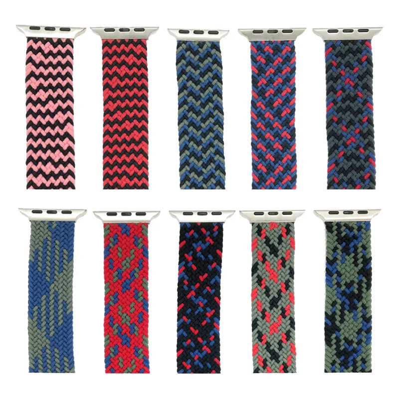 

Fashion Braided Solo Loop Sport Band Woven Wrist Strap For Apple Watch Solo Loop Braided Nylon Elastic Watch Band