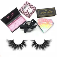 

custom eyelash package own brand 100% handmade cruelty free siberian 3D mink lashes private label luxury 25mm 5D mink eyelashes