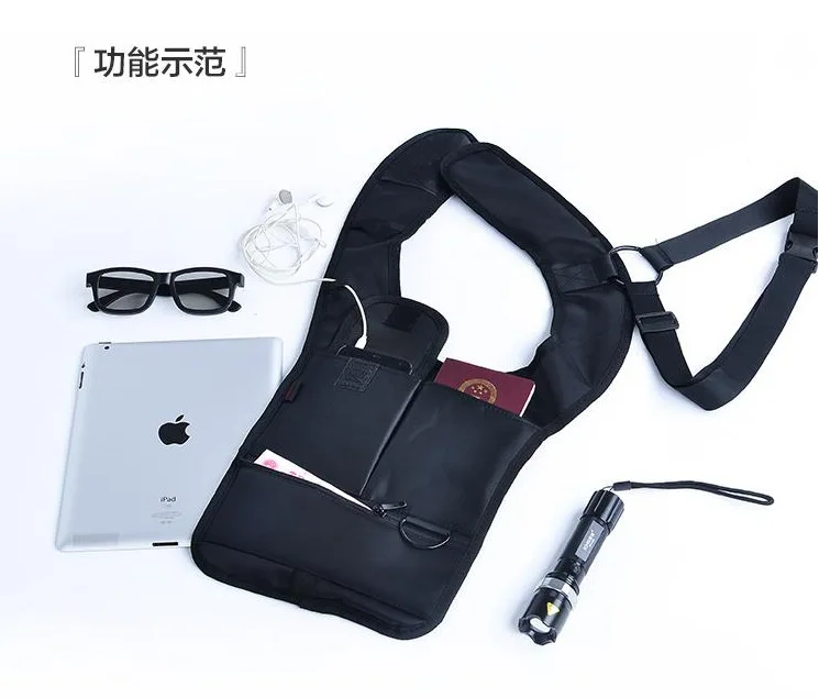 

Anti-Theft Hidden Security Bag Holster Portable Backpack for Phone/Money/ Passport Tactical Bag Shoulder Underarm Bag, Gray