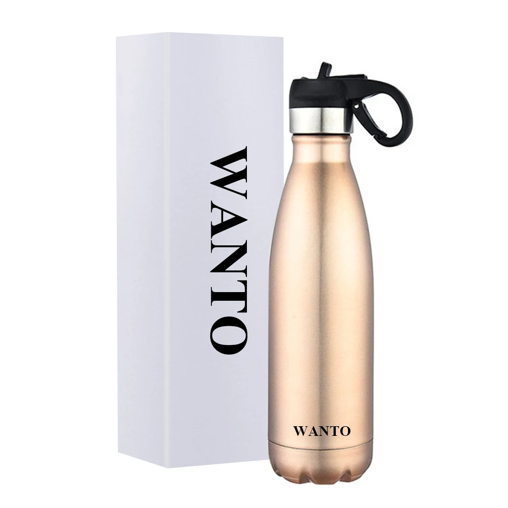 

Wanto High Quality Double Layer Wall Stainless Steel Thermal Insulated Vacuum Travel Cola Shaped Flask For Outdoor, Customized