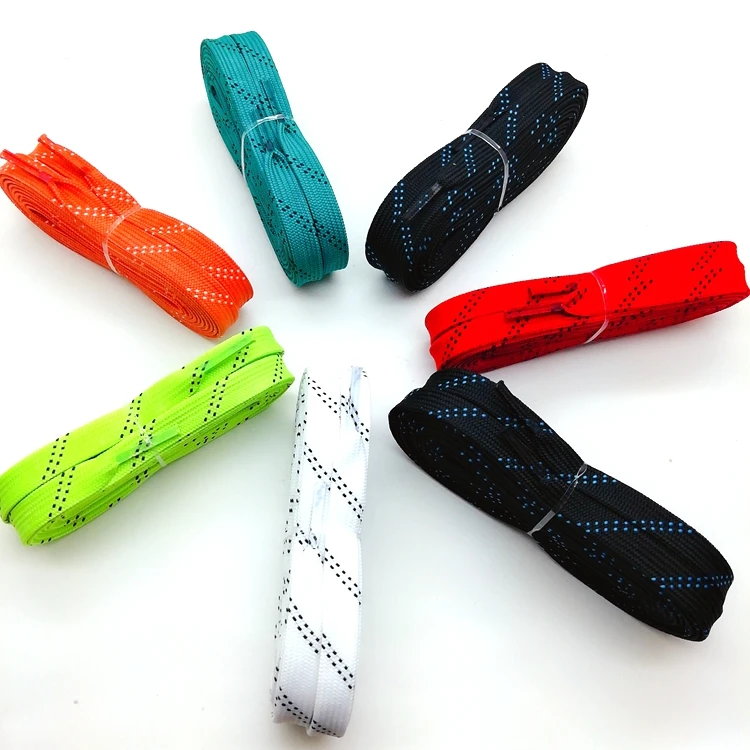 

Factory Custom Cotton Wax Shoelaces Ice Hockey Skate Shoe Laces For Sneakers, Pantone color or customized