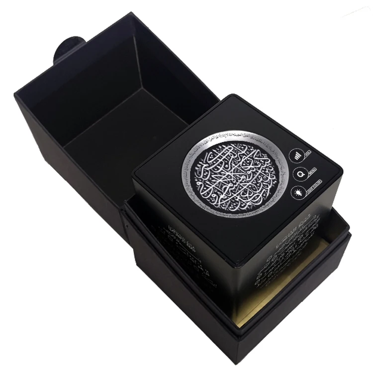 

Koran led touch lamp quran audio mp3 player 5.0 with FM quran speaker, Black