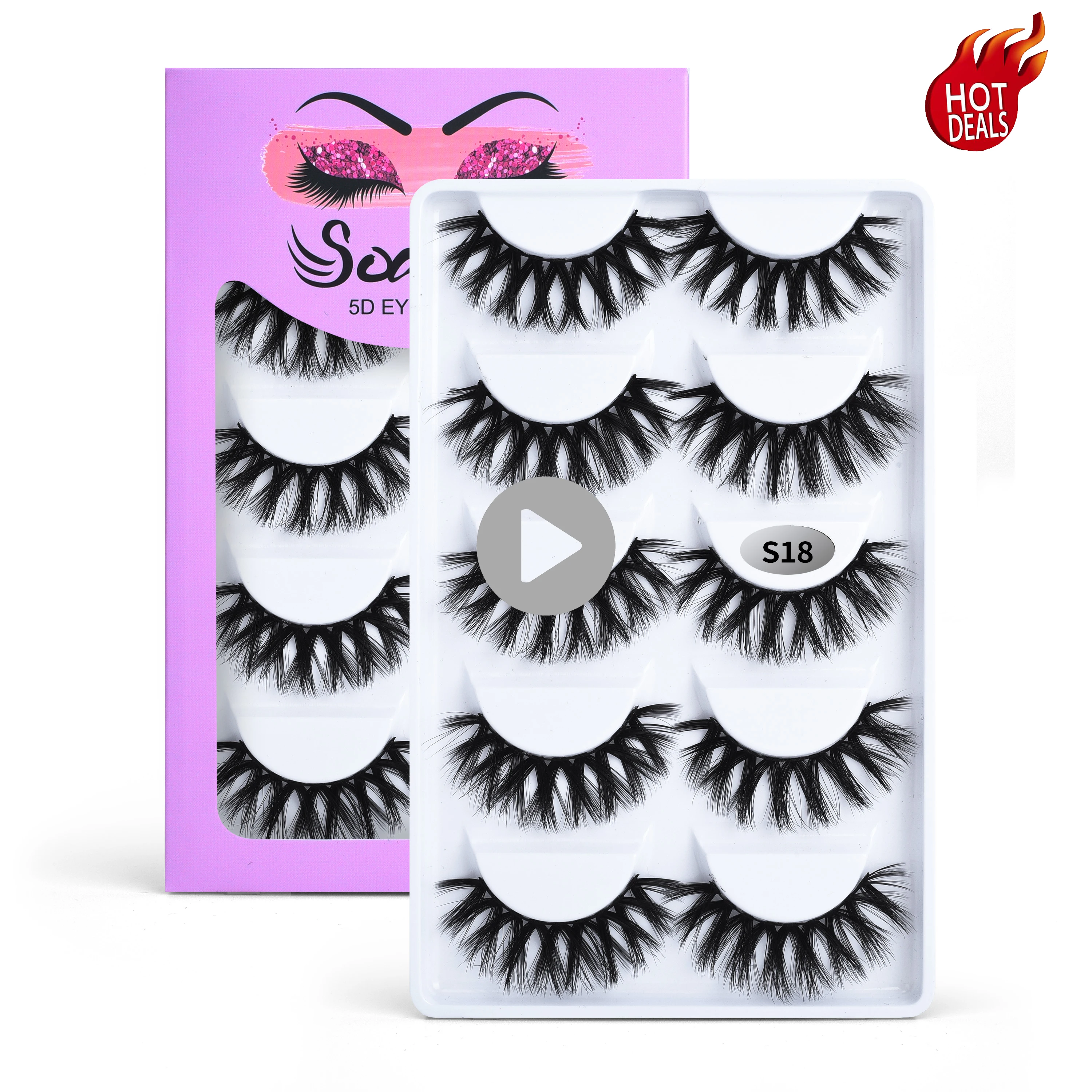

Wholesale 5D mink effect false eye lash vendor customized boxes magnetic 3d mink eyelashes with custom packaging, Black