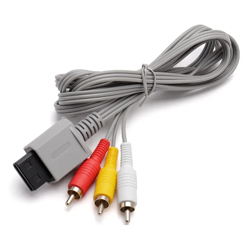 

1.8m Component Cable Audio Video AV Composite 3 RCA Cable For Nintend Wiis 480p Output AV Cable For Wiis
