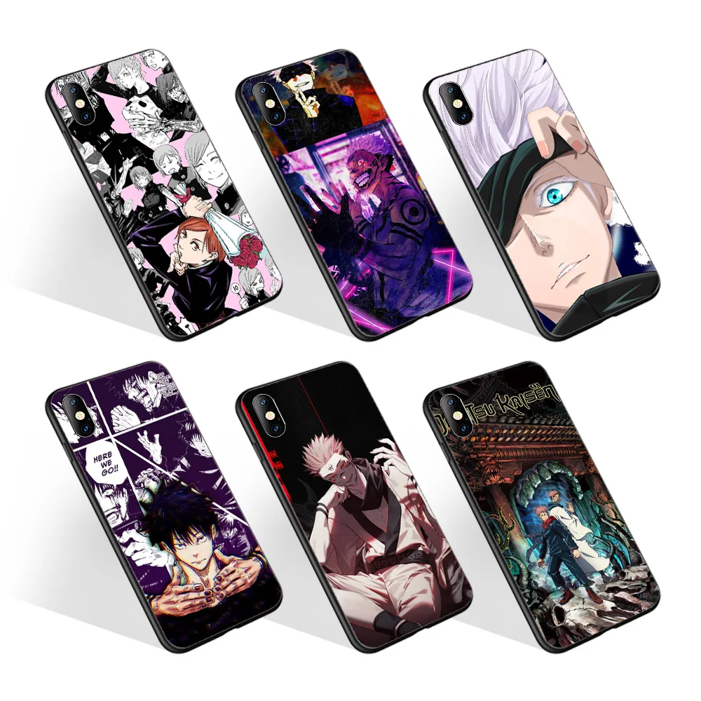 

Wholesale Factory Supply Personalised Fashion Elastic Anime jujutsu kaisen Soft TPU Black Phone Case For Xiaomi Mi 10 Pro 5G