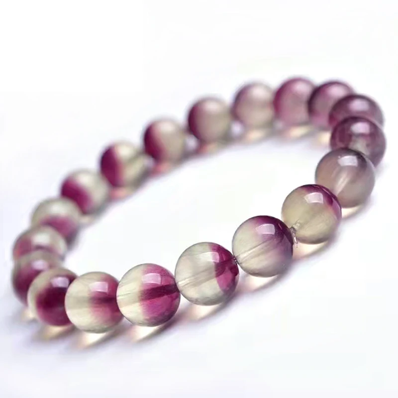 

Fashion Accessories Natural Rainbow Fluorite Bracelet Healing Crystals Fluorite Bead Bracelet