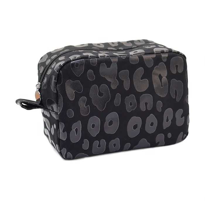 

Free Shipping Fashion Canvas Travel Toiletry Bag Makeup Bag Women Leopard Cosmetic Bag