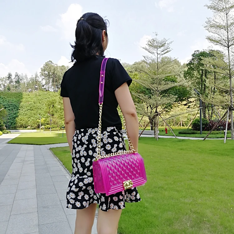 
2020 new arrivals summer wholesale Colorful pvc women designer Jelly candy bags fashion luxury ladies jelly purses handbags 