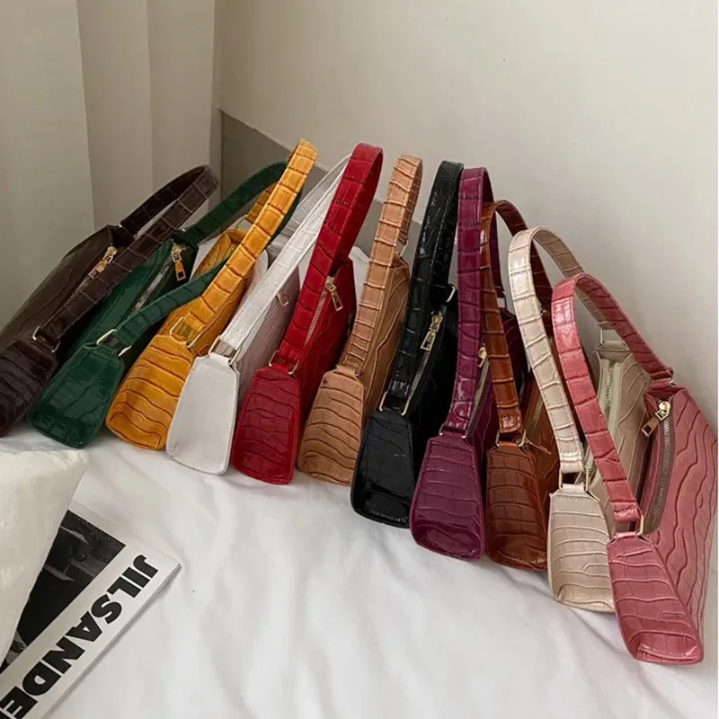 

Women's Bag 2021 new fashion fashion all-match one-shoulder bag solid color square single-shoulder bag, Pink/blue/black/red/white/rose/green /gray/dark brown