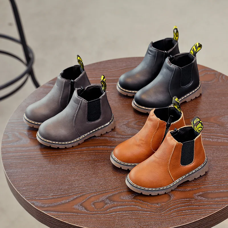 

2022 Kids Pu Fur Shoes Boys Girls Baby Boots Water Kids Shoes