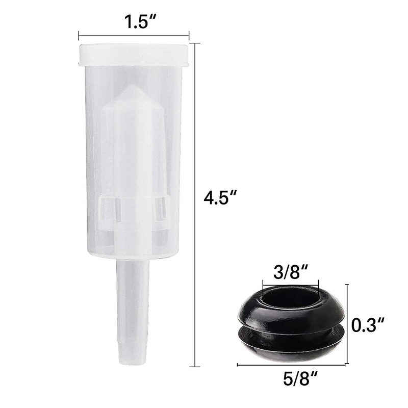 3piece Airlock With Silicone Grommet Pp Plastic Bpafree Airlocks,Airlock Kit For Jar
