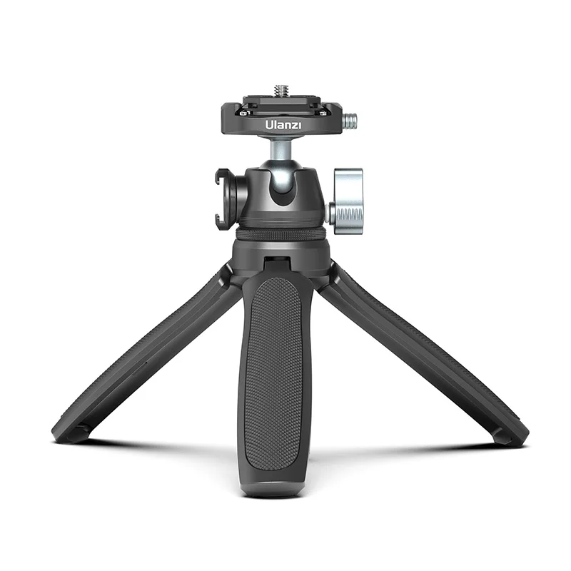 

Ulanzi MT-46 Extendable Mobile Tripod Stand Portable With Cold Shoe Mount Tripods Photography Cameras Taking Group Photos, Black