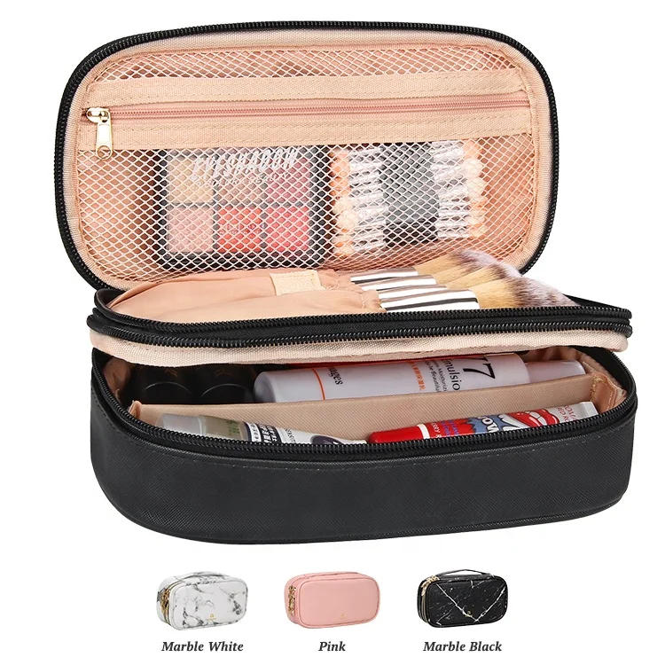 

Relavel Low MOQ Small Black Travel Portable Waterpfroof Cosmetic Makeup Brush Organizer Pouch Bag With Short Handle