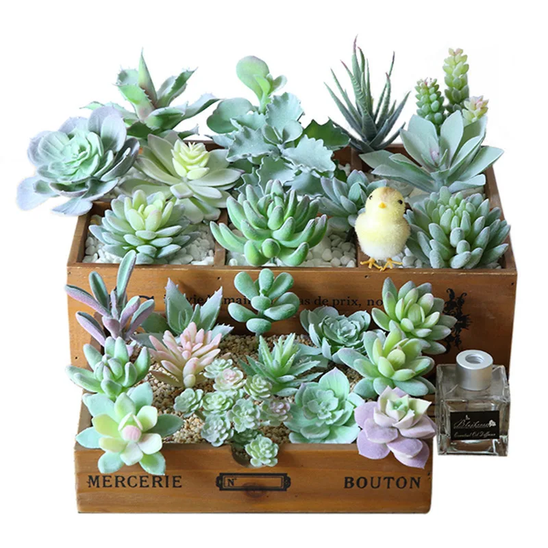 

Customization DIY Decoration Artificial Succulent Unpotted Ceramic Planters, Multi