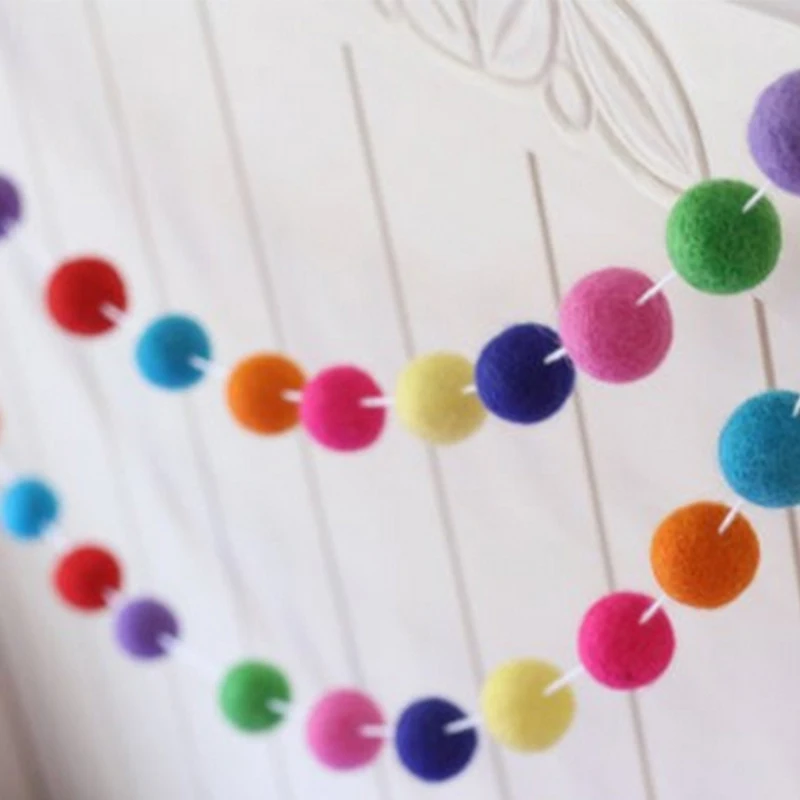 Hot Sale Wool Felt Balls Garland Felt Christmas Garland Buy Wool Felt