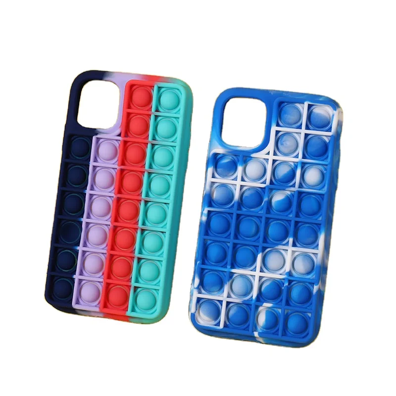 

2021 Hot Sale Soft Silicone Colorful Shockproof Push Bubble Protective Phone Case