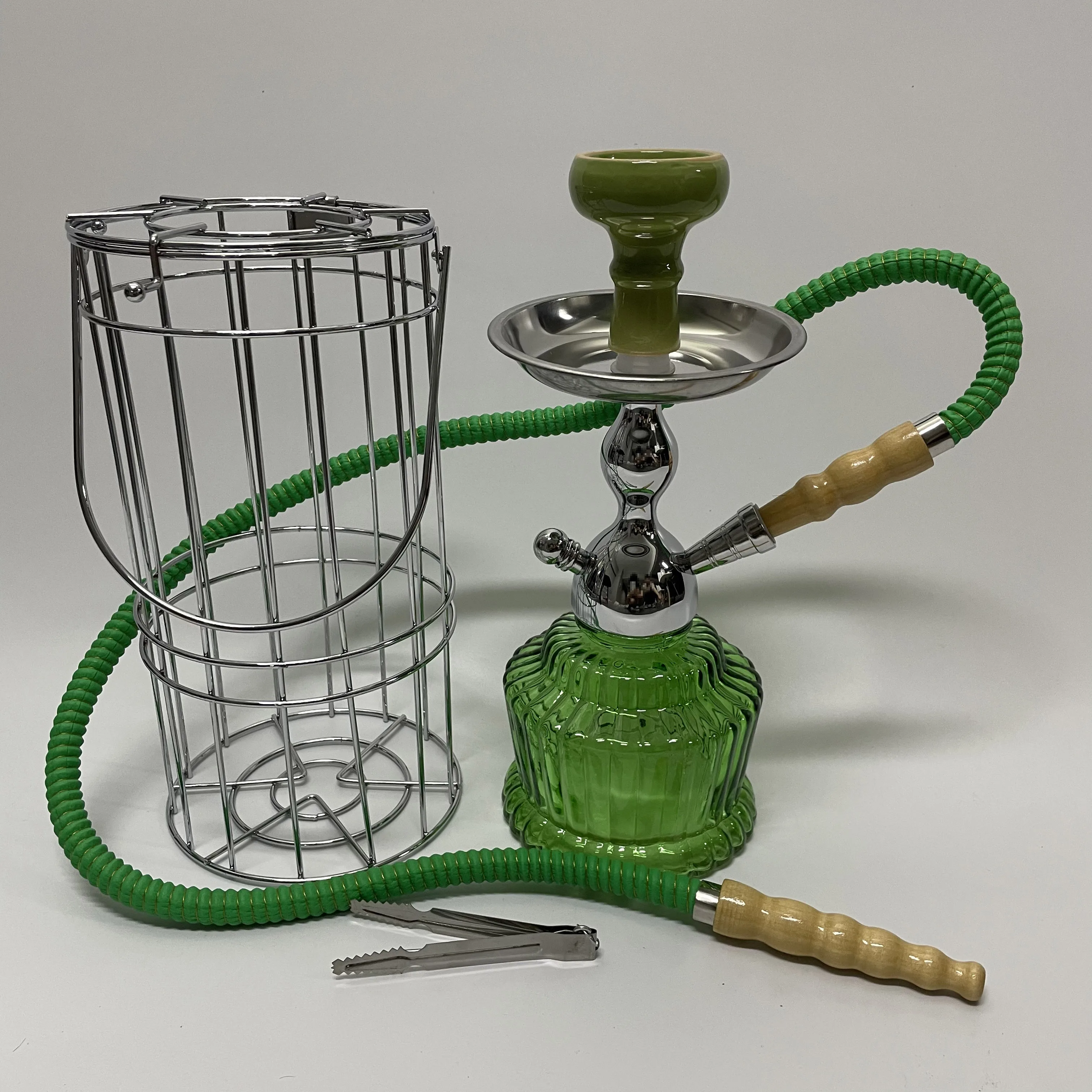 

China Cheap Small Wholesale Mini Mya Hookah Chicha Glass Portable Hookah With Cage, Picture