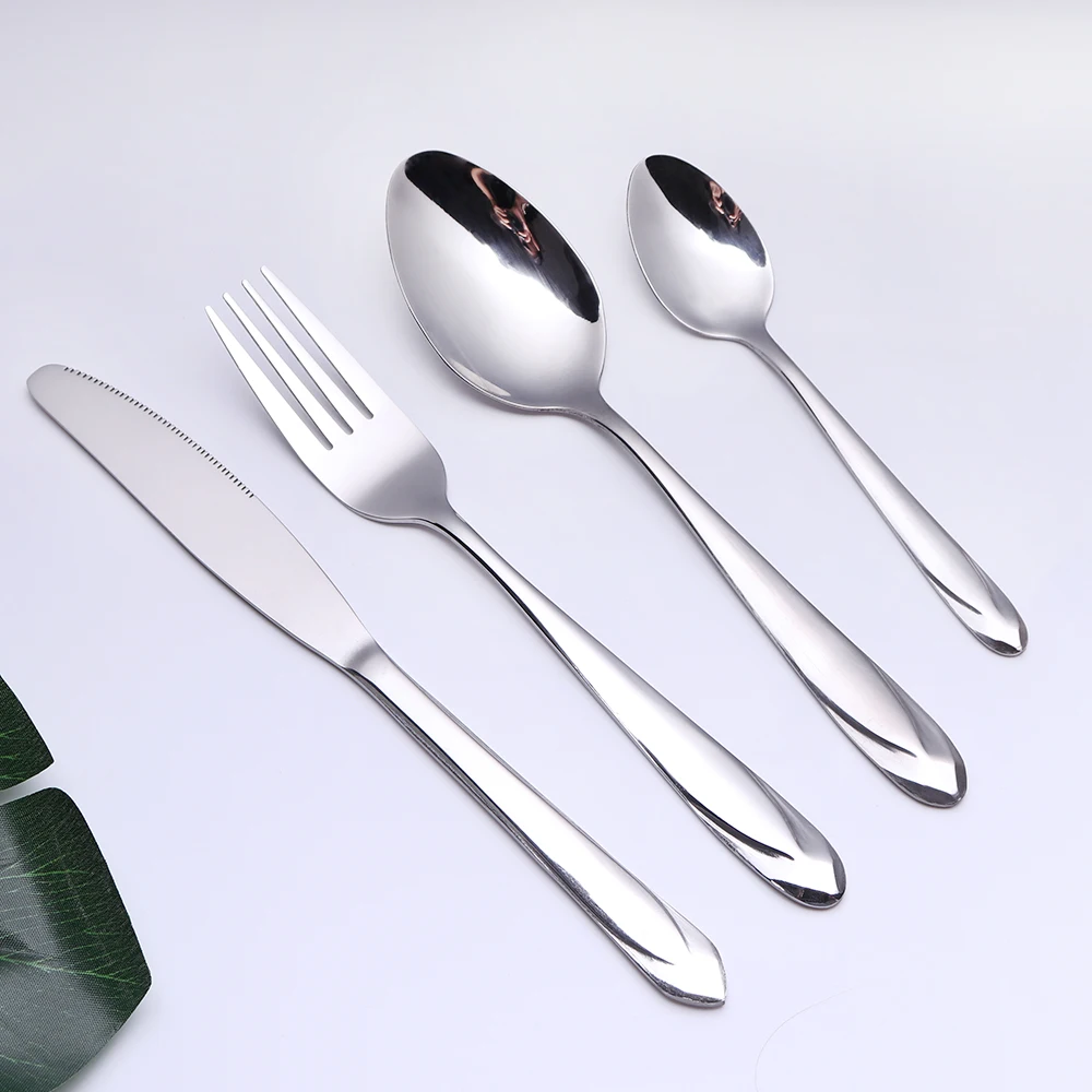 

Hot sale royal cutlery set diamond design flatware stainless steel silverware set