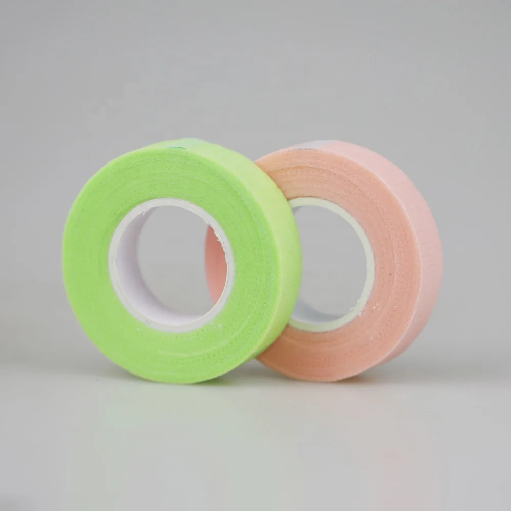 

Own Branding Supply Rolls Pink Green Lash Adhesive Fabric Eyelash Extension Supplies Tapes, Green/pink