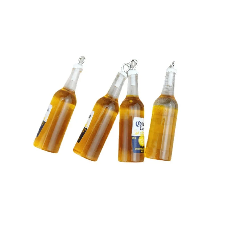 

Epoxy resin artificial beer bottle pendant is suitable for handmade cute earrings necklace fashion pendant jewelry accessories, Color