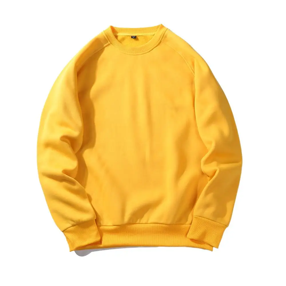 

Men's Round Neck Pullover Long Sleeve Sweatshirt Customizable Logo Plain SweatshirtRSHD001, Customized color