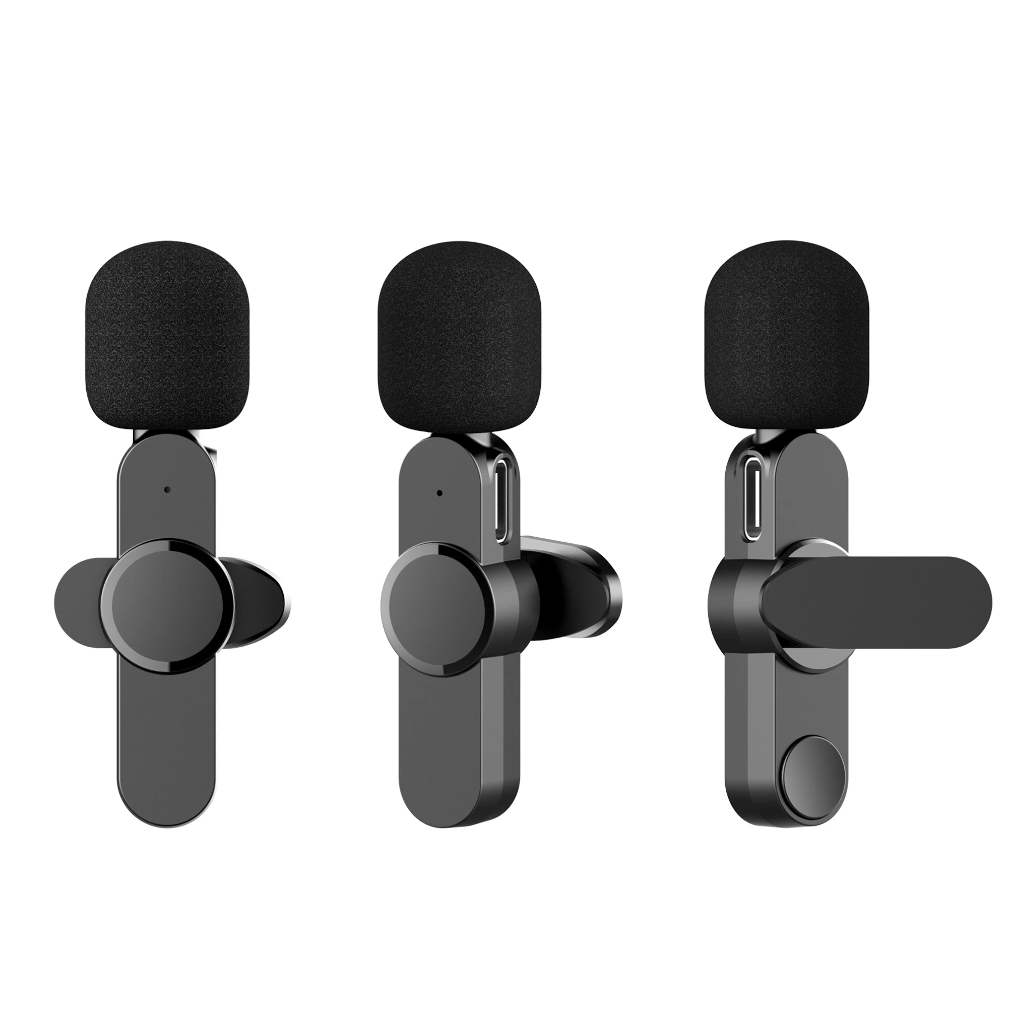 

Mini low latency long range mic lavalier collar wireless clip microphone smart noise cancelling for mobile phone can custom logo, Color