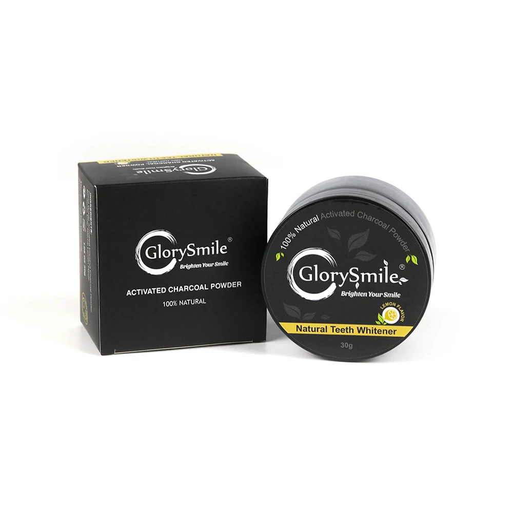 

charcoal powder teeth whitening CE Certified 30g Natural Coconut Activated Charcoal Whitening tooth Powder OEM, Black