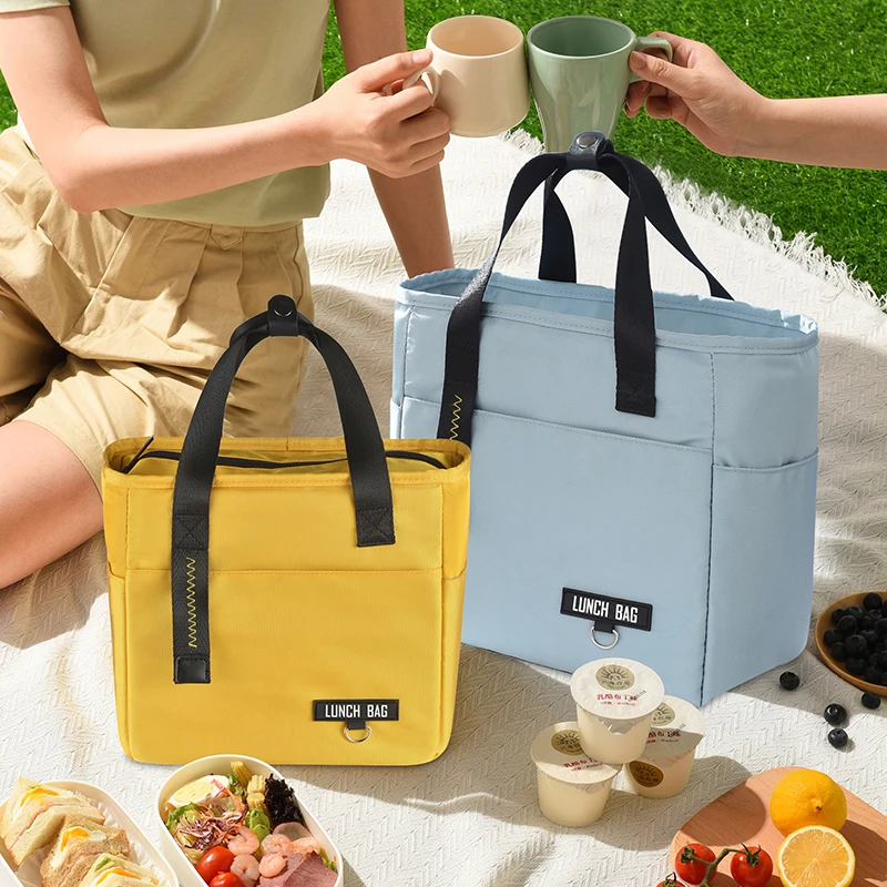 

Factory hot selling thickened reusable lunch tote bag waterproof outdoor portable food picnic bag insulation lunch bag