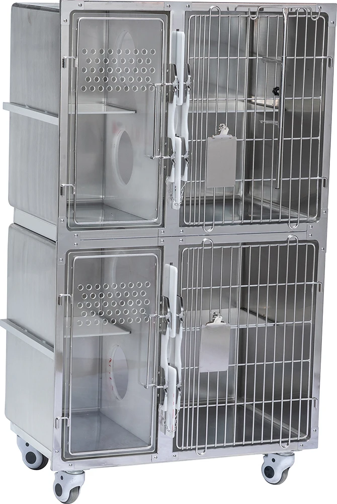 Pet Clinic Veterinary Treatment Stainless Steel Cat Cage For Animals
