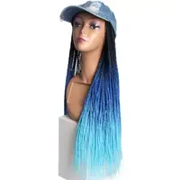 

long braiding synthetic hair hat wigs