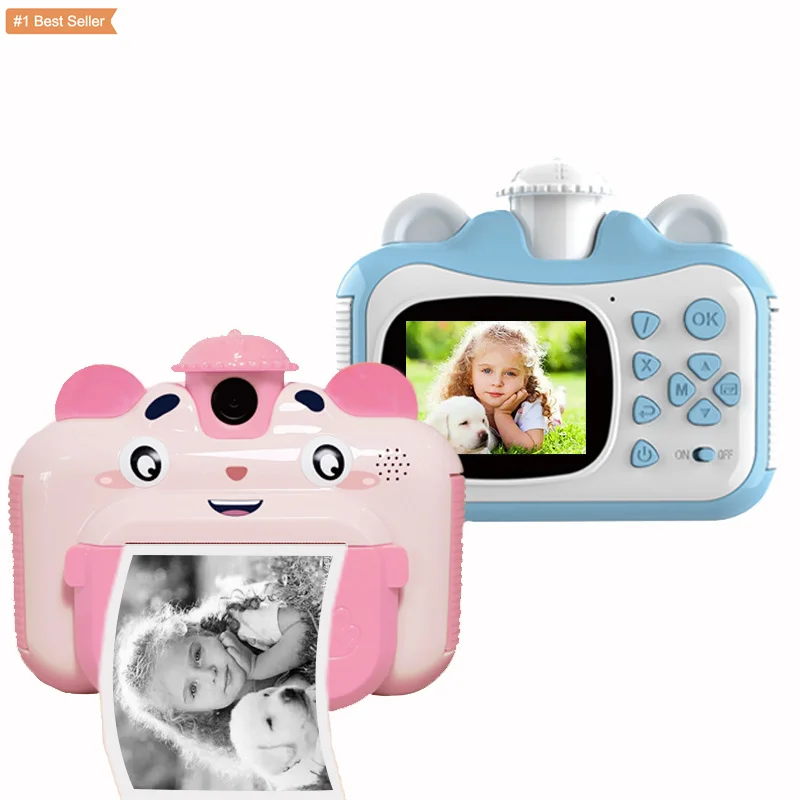 

1080p Hd Mini Camera With Games Kids Fun Photo Instant Color Camera Film Selfie Toys Digital B1 Children Print Camera