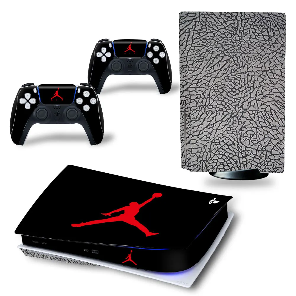 

Black N-ike PS5 Digital Edition Skin Sticker Decal Cover for PlayStation 5 Console and 2 Controllers PS5 Skin Sticker Vinyl, Customized