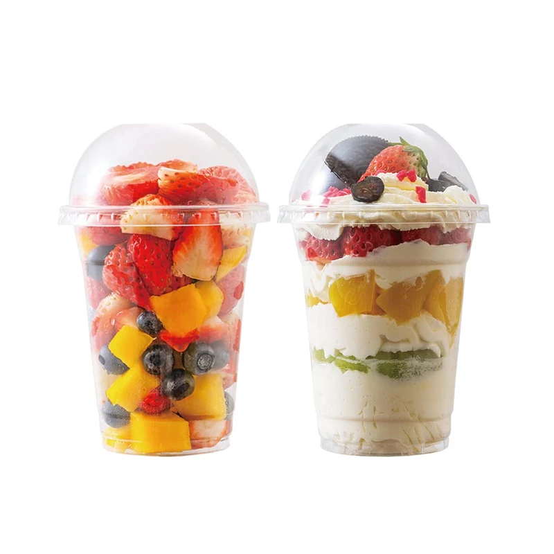 

14oz 16oz Hot Sell Plastic Fruit Yogurt Disposable Bubble Tea Clear PET Cup Transparent PET Plastic Cold Hot Drink Coffee Cups