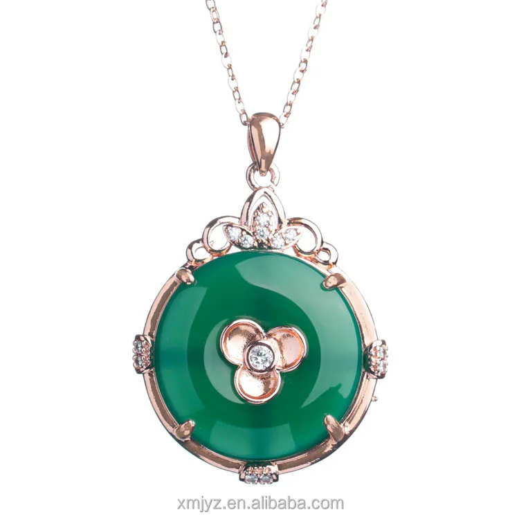 

Lucky Buckle Chalcedony Pendant Classic Luxury Agate Pendant Chalcedony Necklace Custom Made
