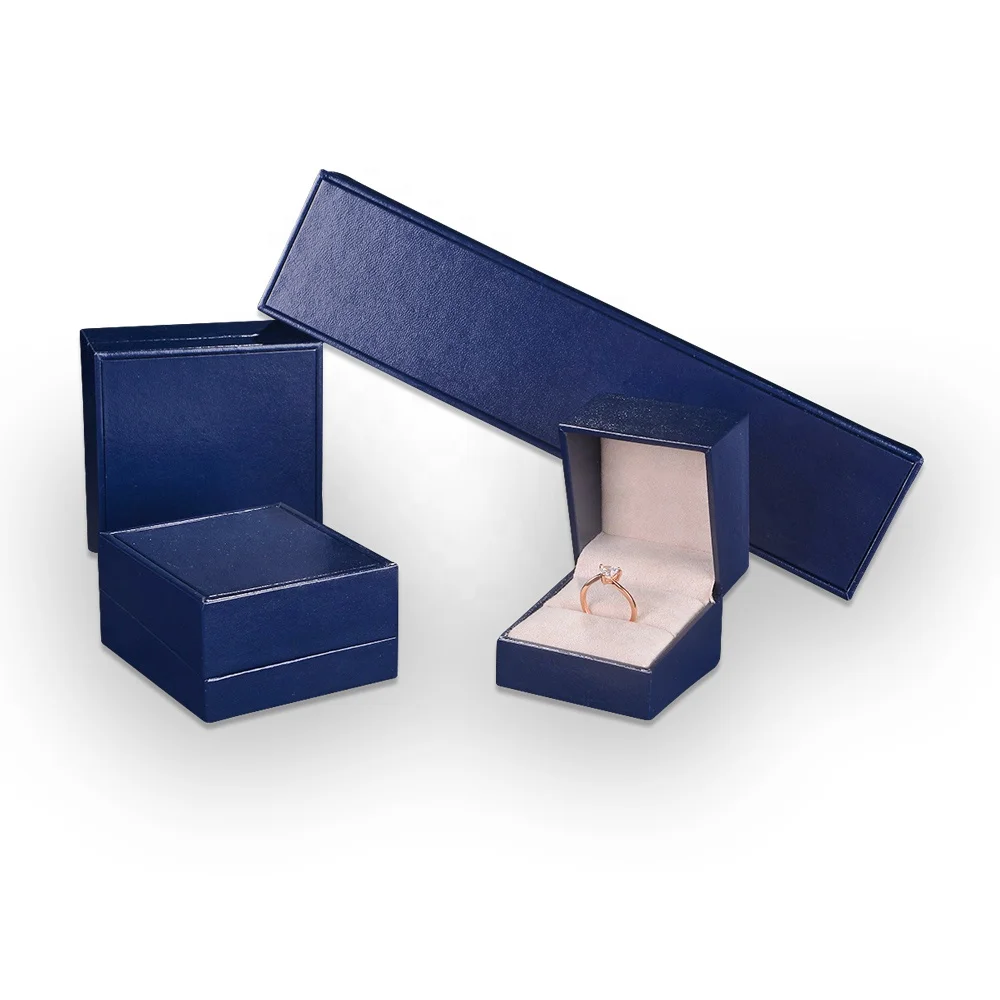 

Top Grade Blue Color Faux PU Leather Jewelry Box, Pink