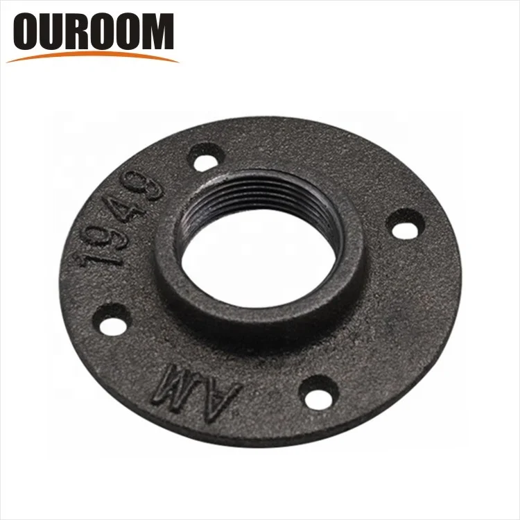 Black Malleable Threaded Floor Flange Iron Pipe Fittings Mount Buy
