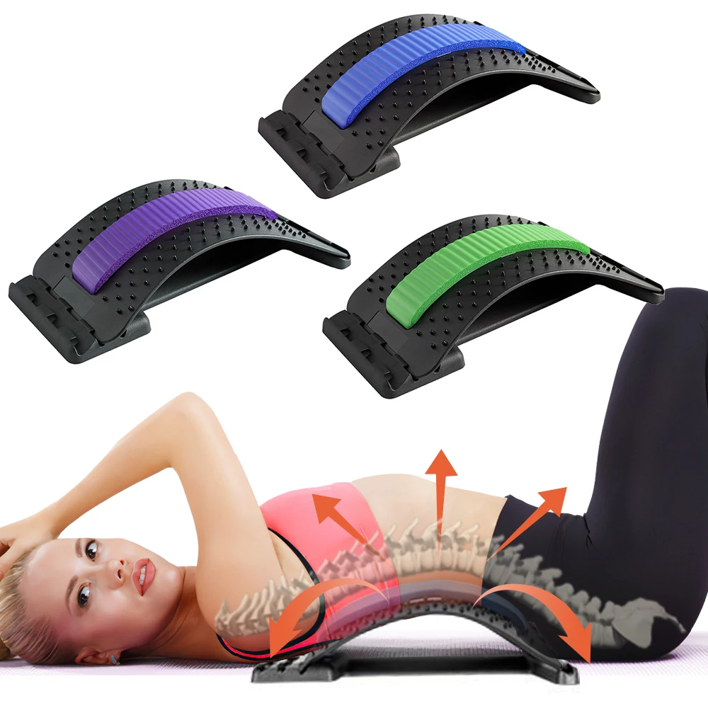 

DIOZO Back Stretcher Waist Muscle Massage Equipment Posture Corrector Lumbar Stretch Relax Fitness Support Relief Of Spinal Pain